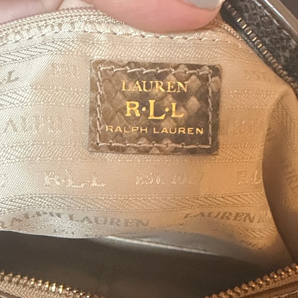 Gorgeous Ralph Lauren Snakeskin Embossed Leather Crossbody Bag - Brown - Picture 11 of 16